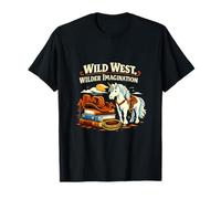 Wild West Wilder Imagination Unicorn Wrangler T-Shirt