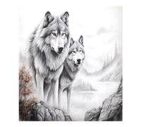 Wild Wolf Aimant de lave-vaisselle étanche pour réfrigérateur ou armoire 58,4 x 66 cm