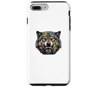 Wild Wolf Grafitti Style Wilderness Wolves Prey Predator Coque pour iPhone 7 Plus/8 Plus