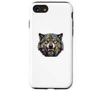 Wild Wolf Grafitti Style Wilderness Wolves Prey Predator Coque pour iPhone SE (2020) / 7/8