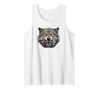 Wild Wolf Grafitti Style Wilderness Wolves Prey Predator Débardeur
