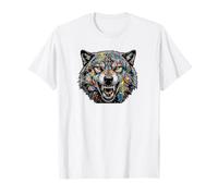 Wild Wolf Grafitti Style Wilderness Wolves Prey Predator T-Shirt