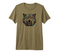 Wild Wolf Grafitti Style Wilderness Wolves Prey Predator T-Shirt Haut de Gamme