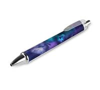 Wild Wolf Stylo-bille rétractable coloré à encre noire pour le travail et le bureau