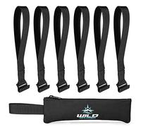 Wild Xplorer Lot de 6 Sangles d'arrimage de Porte pour Porte-Bagages de Toit de Voiture ou Sac - Sangles brevetées et Robustes pour Bagages - Pièces de Rechange universelles pour Porte-Bagages