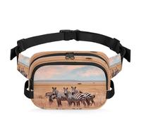 Wild Zebra Sac banane multifonction pour voyage, sport, course à pied, sac banane zèbre africain pour femmes, hommes, filles, garçons, couleur, XL, Organiseur de sac