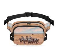 Wild Zebra Sac banane pour femmes, hommes, filles, garçons, enfants, sac banane zébré africain pour course à pied, sport, randonnée, couleur, XL, Organiseur de sac