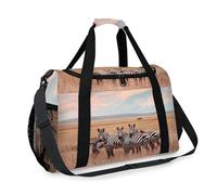 Wild Zebra Sac de voyage pour filles, garçons, femmes, hommes, zèbre africain, sac de week-end, sac à bandoulière pour voyage, sport, gym