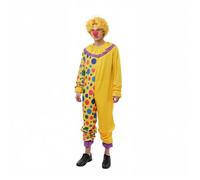 Wildarms Combinaison clown de cirque classique - Combinaison à pois multicolores avec volants intégrés dans le décolleté
