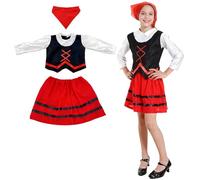 Wildarms Costume complet de bergère de Noël 2025 - Idéal pour crèches vivantes, festivals et événements de Noël (10-12 ans)