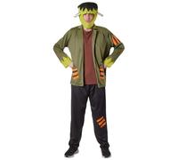 Wildarms Costume Steampunk Frankenstein 4 pièces - Ce costume de monstre dispose de boulons réfléchissants, parfait pour Halloween, vert, Small