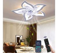 Wildcat Ventilateur de Plafond avec Éclairage Silencieux Moderne Led avec Télécommande Minuterie Forme de Fleur Design Ventilateur Plafonnier pour Chambre Cuisine (69CM)