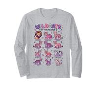 Wildcats of The Planet Design éducatif Motif Chats Sauvages Manche Longue