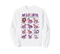 Wildcats of The Planet Design éducatif Motif Chats Sauvages Sweatshirt