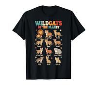 Wildcats of The Planet Design éducatif Motif Chats Sauvages T-Shirt