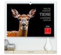 Wilde Heimat - Tiere unserer Natur (hochwertiger Premium Wandkalender 2026 DIN A2 quer), Kunstdruck in Hochglanz: Die geheimnisvolle Welt der Waldtiere kunstvoll festgehalten.