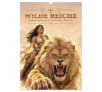 WILDE REICHE - Kriegerinnen auf mächtigen Bestien (Wandkalender 2027 DIN A3 hoch), CALVENDO Monatskalender: Kriegerinnen reiten auf wilden Bestien.