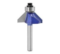 Wildeep 1/4 pièces 6mm Tige 45 degrés chanfrein routeur Peu Le Bord Formant biseau Fraise à Bois for mèches à Bois (Color : 6X24)