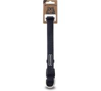 Wilderdog Collier étanche pour chien - Sangle en caoutchouc souple - Repousse l'eau et la saleté - Réglable - 2,5 cm - Taille L : 43-61 cm - Noir 1 ea