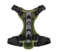 Wilderdog Harnais léger avec Sangles réfléchissantes pour Chien Vert Olive Taille L