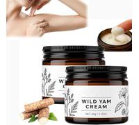 Wilderglow Crème à l'igname sauvage, crème hydratante pour le corps avec vitamine E, aloe vera, hydratant apaisant à base de plantes, aide à soutenir l'équilibre hormonal pour homme et femme (2)