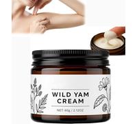 Wilderglow Crème à l'igname sauvage, crème hydratante pour le corps avec vitamine E, aloe vera, hydratant apaisant à base de plantes, aide à soutenir l'équilibre hormonal pour homme et femme (1)