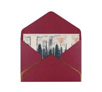 Wilderness Fox Art Carte de remerciement Enveloppe 10,2 x 15,2 cm pour mariage, fête prénatale, remerciement, fête de mariée, anniversaire d'affaires.