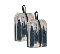 Wilderness Fox Sac à chaussures de voyage durable pour le rangement et l'emballage, sac à chaussures imperméable avec fermeture éclair lisse, 2 pièces., One Size, Fermeture éclair, avec une sangle