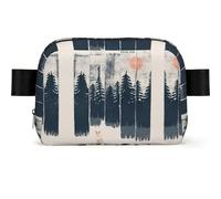 Wilderness Fox Sac banane imperméable avec sangle réglable et fermeture éclair pour femme Motif renard