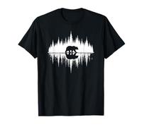 Wilderness Outdoor Nature Aventure Ours Forêt Réflection T-Shirt