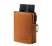 Wildery Portefeuille en cuir de qualité supérieure pour homme - Portefeuille fin en cuir véritable - Étui pour cartes et porte-cartes - Protection RFID - Porte-monnaie pour homme, Crunch, m, Sans