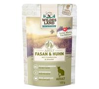 Wildes Land Cat | Aliment humide pour chat | Sachet - Faisan et poulet aux canne