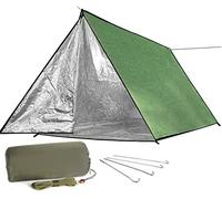 Wildes must:LYN grand 3 personnes fermeture à glissière réutilisable survie d'urgence tente de protection d'urgence,imperméable ignifuge léger bugout,avec paracorde pour le premiers secours,randonnée