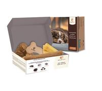 Wildfang® Compagnon de Bienvenue Coffret Cadeau de Jouets à Mâcher - Jouet Chien pour Petits Chiens Os à Mâcher pour Chien Friandise Chien Fromage Dur Racine Bruyère à Mâcher Cuir et Bois de Caféier