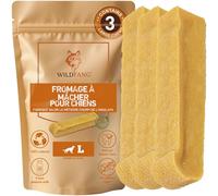 Wildfang® Fromage de Yak, Jouet pour Chien à Mâcher, Grand pour Chiens de 25 à 45 kg - Bâtonnet Dentaire, Dureté Fromage de l'Himalaya, Churpi, Friandise d'Éducation Chiot et Chien, env 101g, Lot de 3