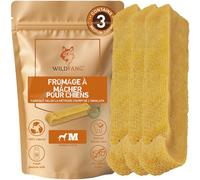Wildfang® Fromage de Yak, Jouet pour Chien à Mâcher, M (env. 72g) pour Chiens de 5 à 25 kg - Bâtonnet Dentaire, Dureté Fromage de l'Himalaya, Churpi, Friandise d'Éducation Chiot et Chien, Lot de 3