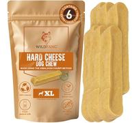 Wildfang® Fromage de Yak, Jouet pour Chien à Mâcher, XL (env. 137g) pour Chiens deplus de 45kg - Bâtonnet Dentaire, Dureté Fromage de l'Himalaya, Churpi, Friandise d'Éducation Chiot et Chien, Lot de 6