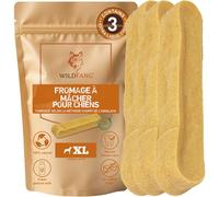 Wildfang® Fromage de Yak, Jouet pour Chien à Mâcher, XL pour Chiens de plus de 45kg - Bâtonnet Dentaire, Dureté Fromage de l'Himalaya, Churpi, Friandise d'Éducation Chiot et Chien, env 137 g, Lot de 3