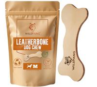 Wildfang Os Chien à Mâcher de Cuir - Alternative au Fromage de Yak, Jouets à Mâcher pour Chiens et Chiots, Cuir Naturel à Tannage Végétal, Graissé à l'huile d'olive, Jouets pour Chiens - M