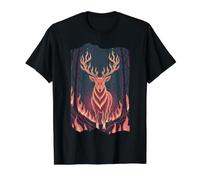 Wildfire Forest Spirit Cerf Buck T-Shirt Graphique avec Valeur