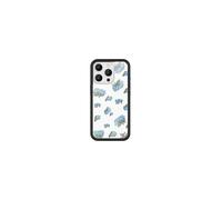 Wildflower Cases - Moonlight Rose, Compatible with Apple iPhone 16 Pro | Floral Blue White Dainty Cute Trendy - Protective Black Bumper, 4ft Drop Test Certified, Women Owned Small Business
