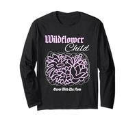 Wildflower Child - Grow With The Flow - Boho Flower Graphic Manche Longue