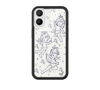Wildflower Coques - Chérubins, compatibles avec Apple iPhone 16 | Baby Angel Coquette Bleu Blanc Y2K esthétique, Mignon et Tendance - Protection Pare-Chocs Noir, certifié Chute de 4 Pieds, Petites