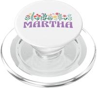 Wildflower Floral Martha Prénom Fête des Mères Femme PopSockets PopGrip pour MagSafe