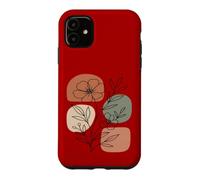 Wildflower Line Art Abstract Botanical Mid Century Coque pour iPhone 11