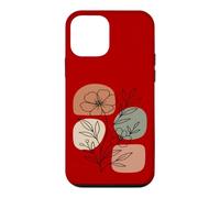 Wildflower Line Art Abstract Botanical Mid Century Coque pour iPhone 12 Mini