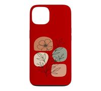 Wildflower Line Art Abstract Botanical Mid Century Coque pour iPhone 13