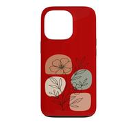 Wildflower Line Art Abstract Botanical Mid Century Coque pour iPhone 13 Pro