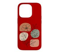 Wildflower Line Art Abstract Botanical Mid Century Coque pour iPhone 14 Pro