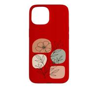 Wildflower Line Art Abstract Botanical Mid Century Coque pour iPhone 15